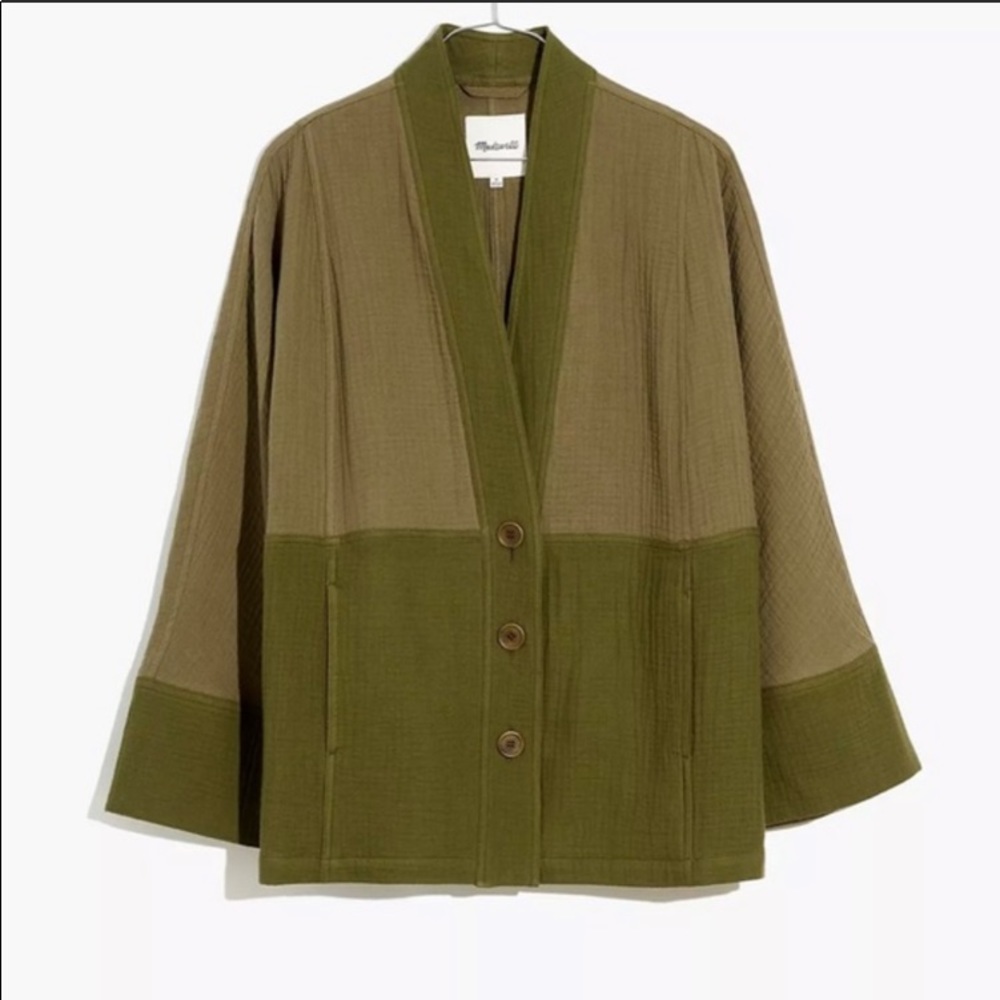 NWT Madewell Lightspun Robe Jacket Colorblock